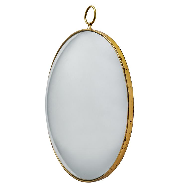 Piero Fornasetti, a brass mirror, Milan, Italy 1960's.