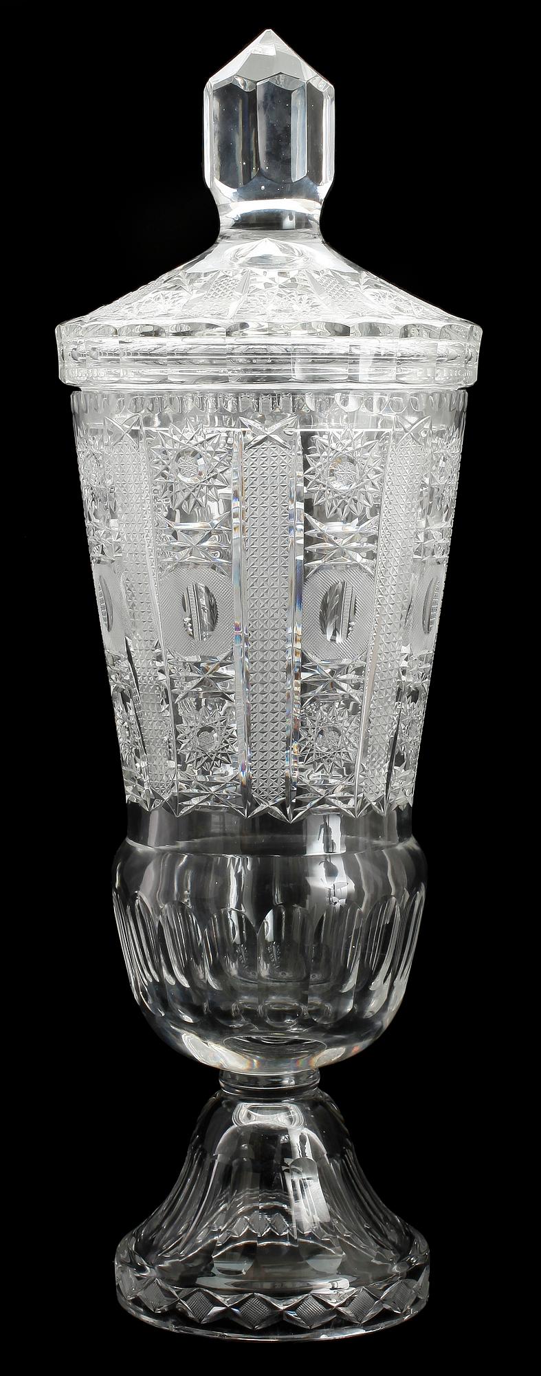 LOCKPOKAL, glas, slipad dekor, 1900-tal.