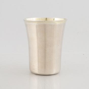 Anders Isleben, bägare, delvis förgyllt silver, Norrköping 1795.
