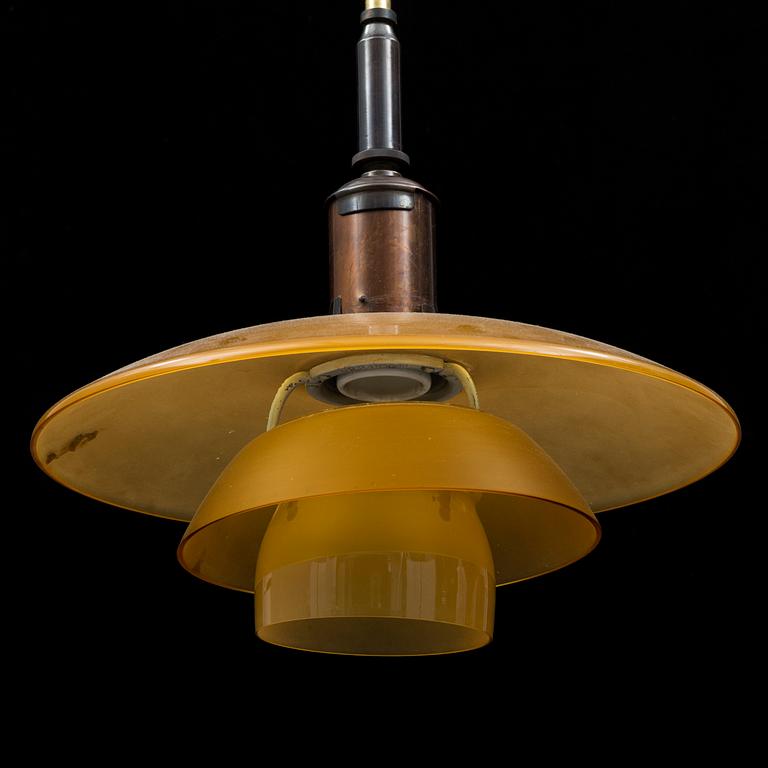 POUL HENNINGSEN, a amber coloured glass shade celing light, Louis Poulsen, Denmark ca 1926-28.