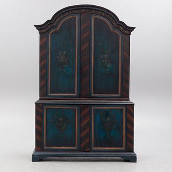 A painted cabinet, 18th/19th Century.
