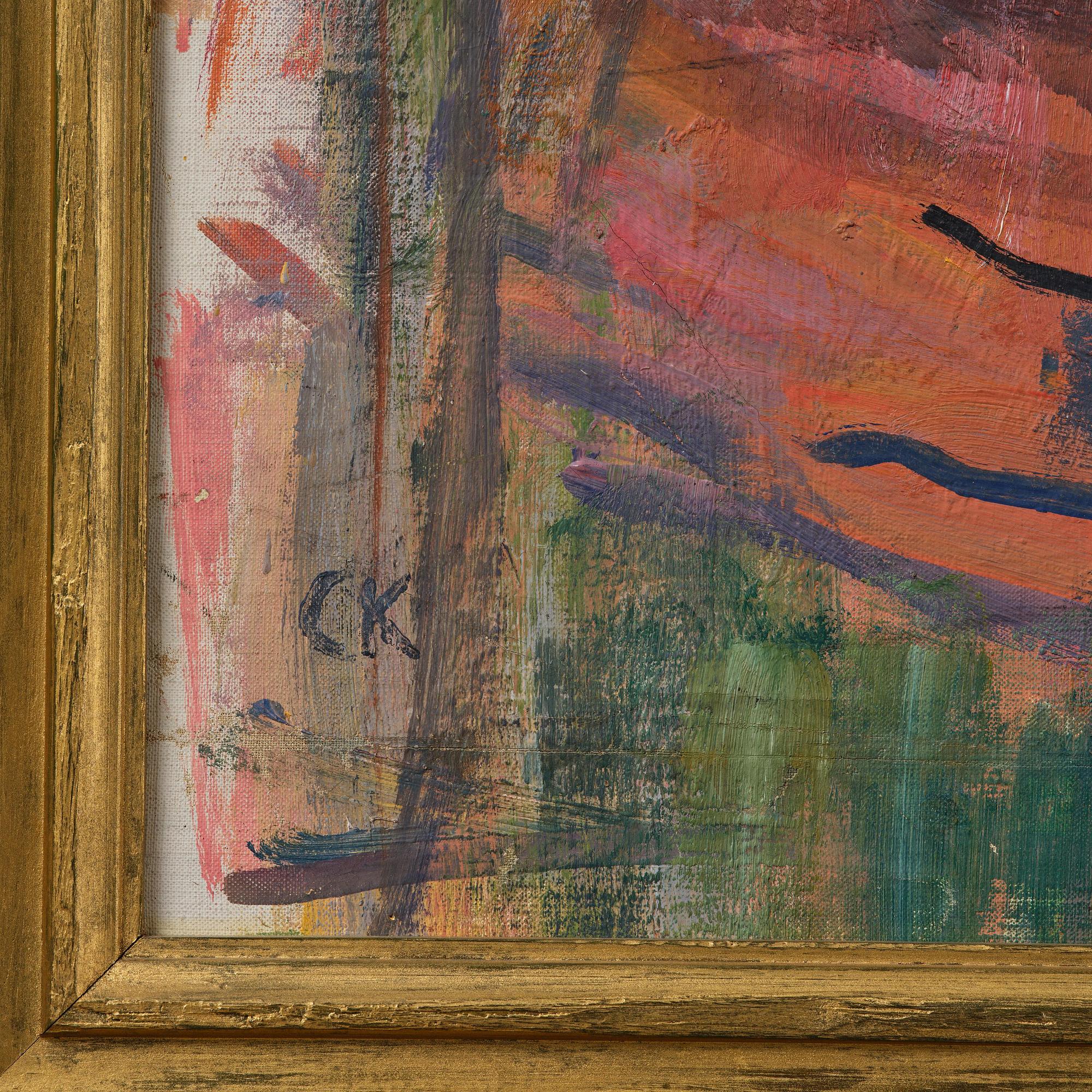 Carl Kylberg, Self-portrait with palette.