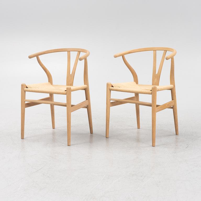 Hans J. Wegner, six model CH-24 chairs, Carl Hansen & Son, Odense, Denmark.