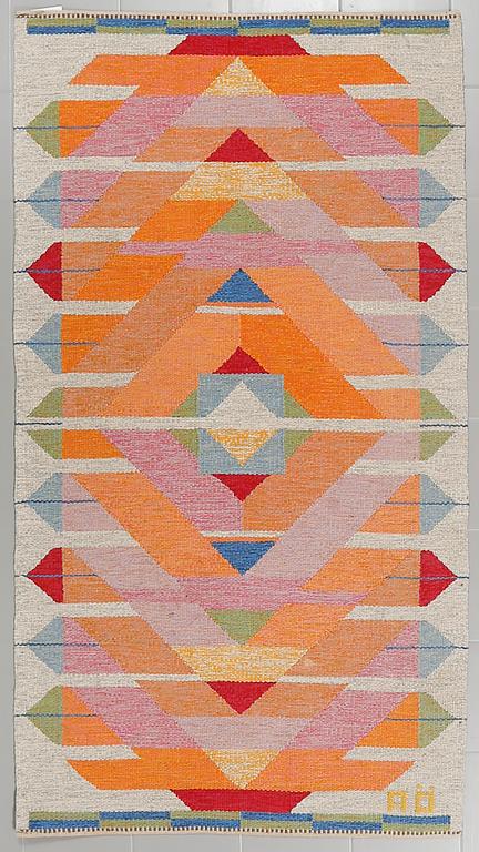 AGDA ÖSTERBERG, a flatweave, signed AÖ, model "Jakobs stege", 224 x 123 cm.