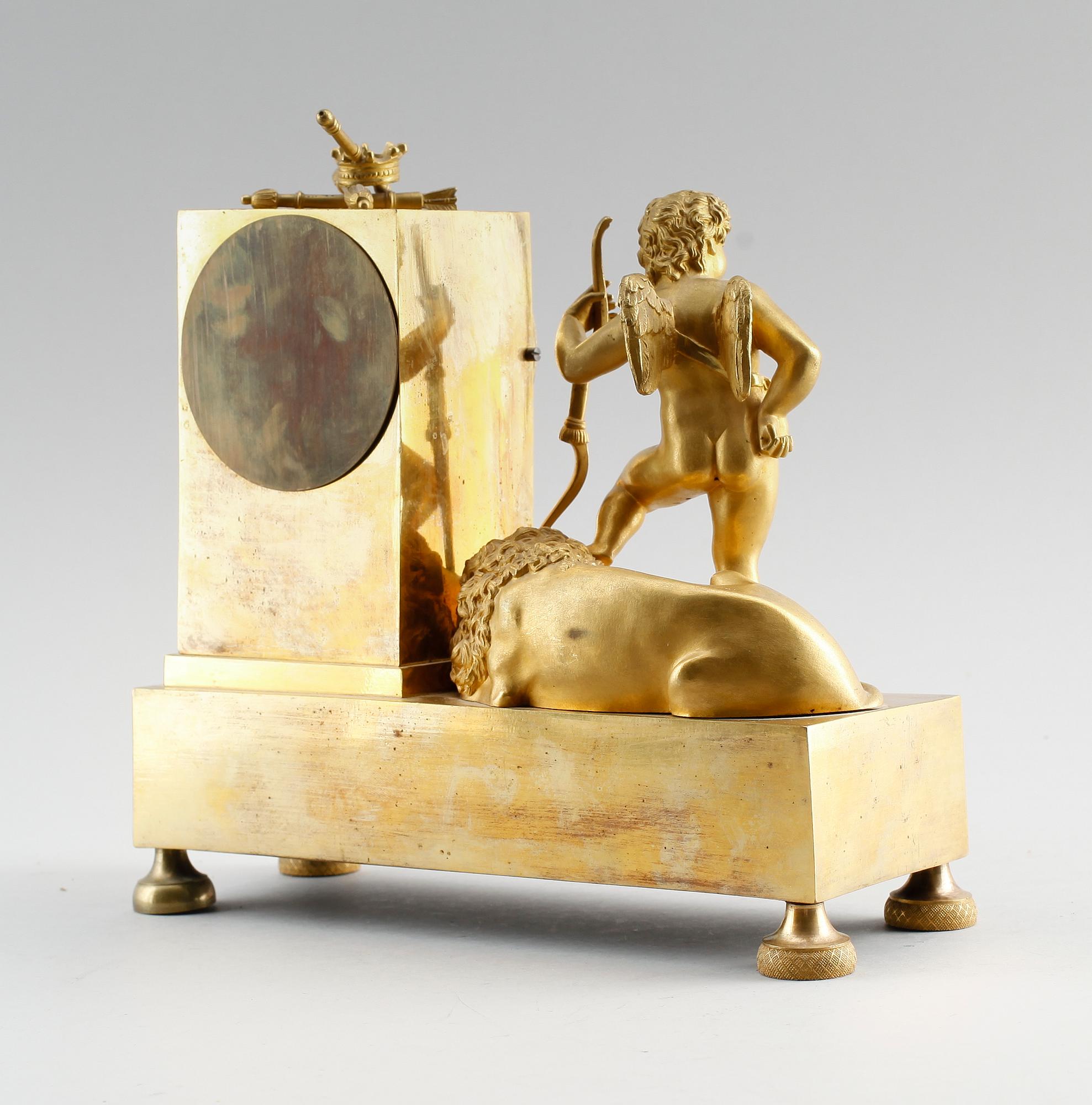 BORDSUR, empire, förgylld brons, Frankrike, 1800-talets första hälft.