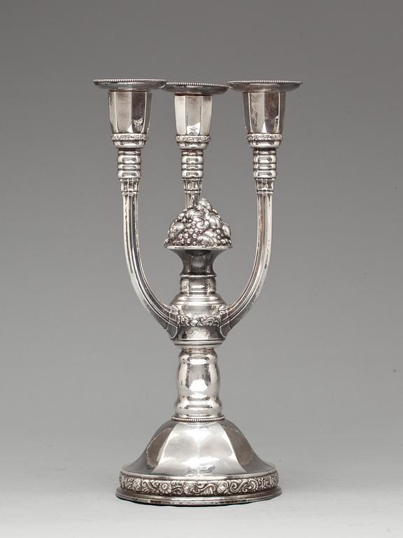 KANDELABER, silver 835/1000, Köpenhamn, Danmark, 1928.