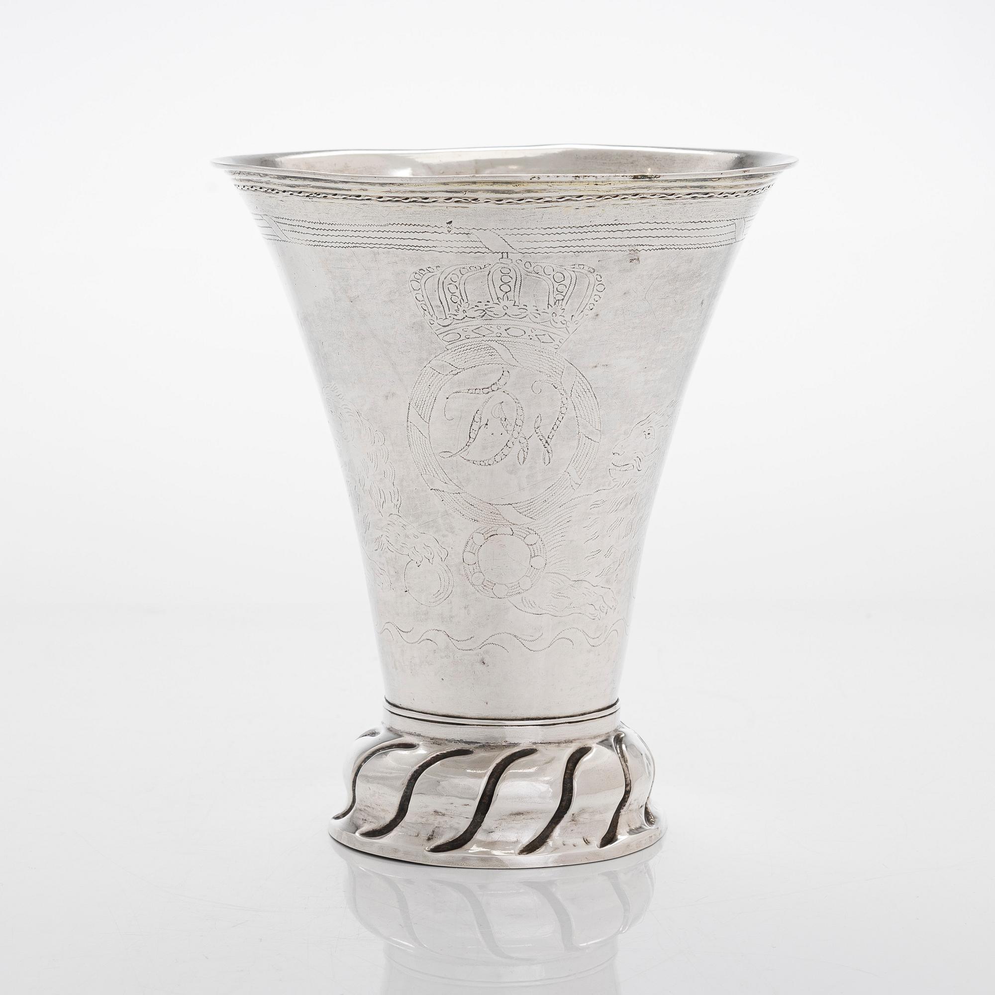 A Swedish silver beaker by Anders Johan Lignell, Sundsvall, 1800.