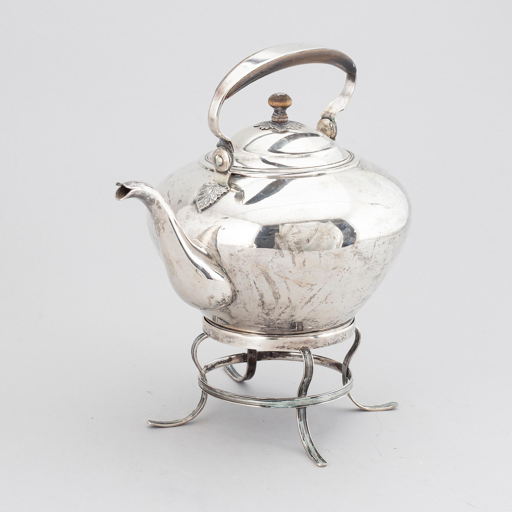 JOHAN FREDRIK BIÖRNSTEDT, a silver teapot, Stockholm 1816-17.