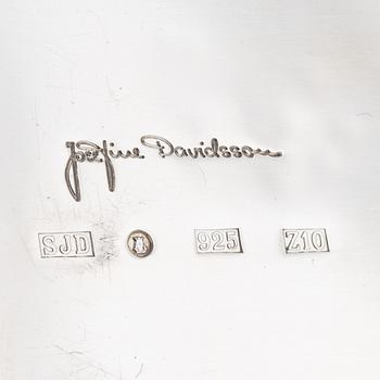 Josefine Davidsson, a sugar caster, a salt & pepper and a vase, Josefine Davidsson Silversmide, Stockholm, 1985-1998.