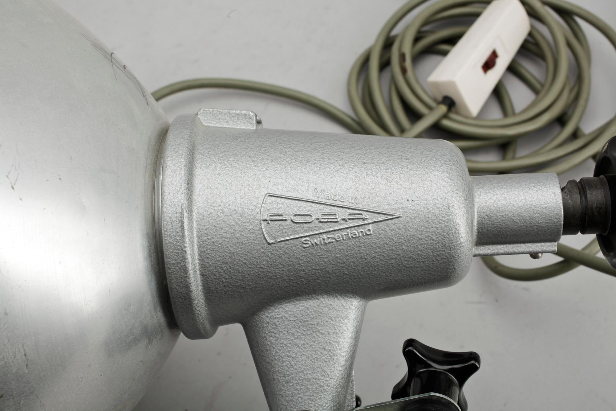 STUDIOLAMPA, plåt, Foba, Schweiz, 1900-tal.