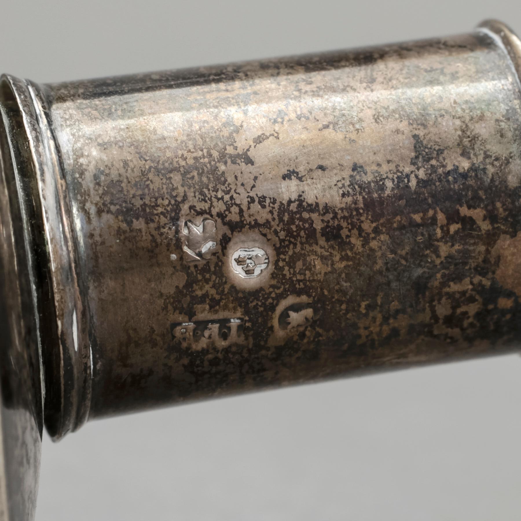 LJUSSTAKAR, ett par, Johan Fredric Björnstedt, Stockholm 1816. Silver.