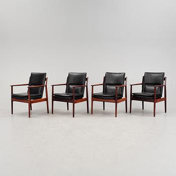 KARMSTOLAR, 4 st, "Modell 431", Arne Vodder, Sibast Furniture, Danmark, 1960-tal.