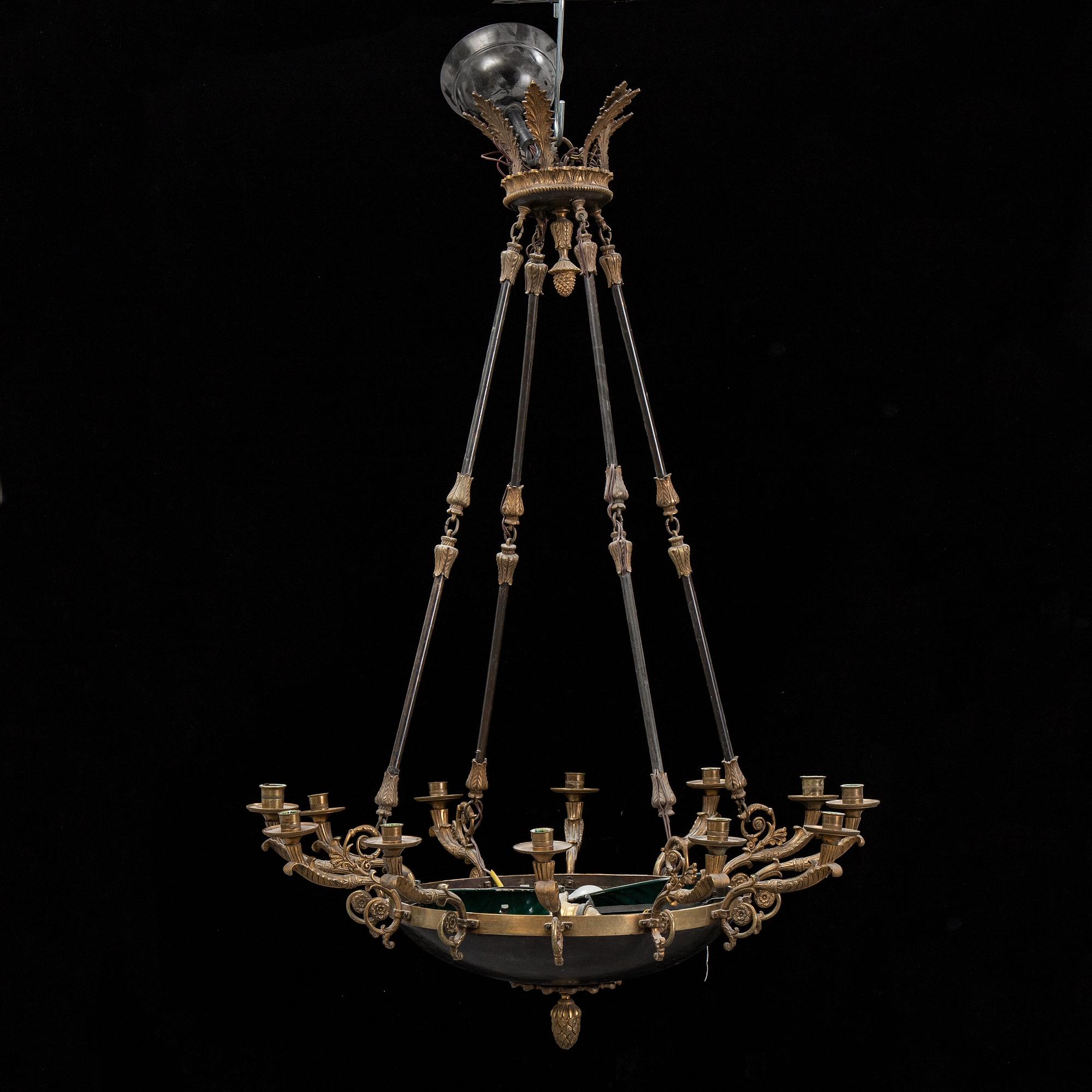 An Empire style lamp, early 20th Century.