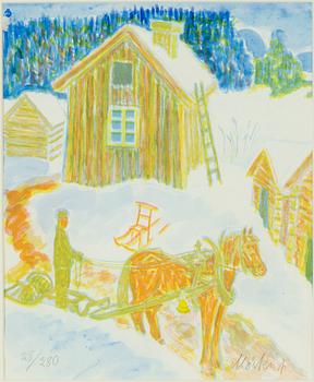 Mårten Andersson, litografier, en serie på 6 st, signerade, numrerade 28/280 samt en provtryck.