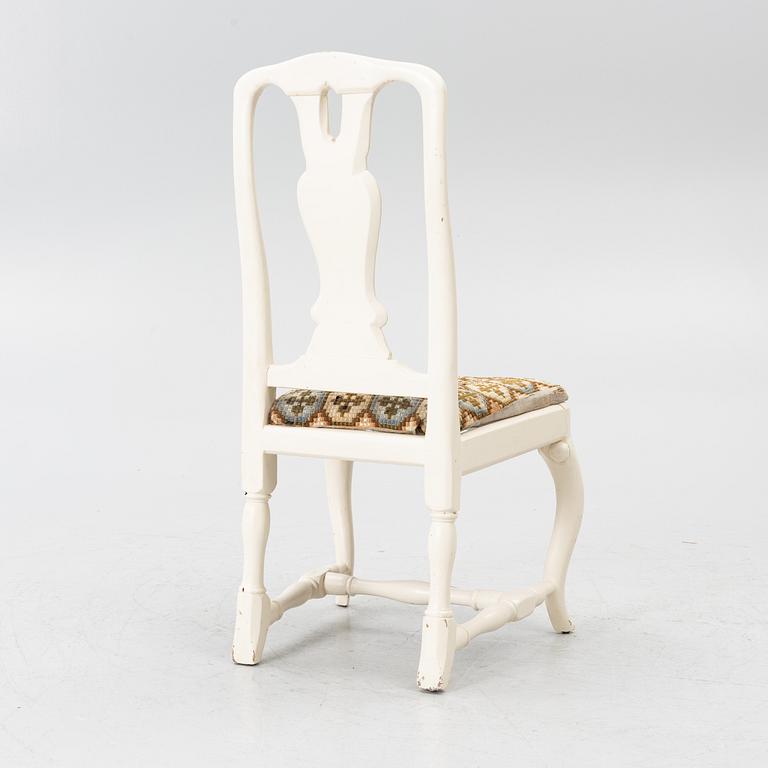 A Rococo chair, 18th century.