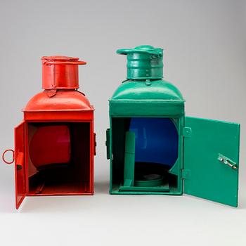 Two painted lanterns, first half of the 20th century.