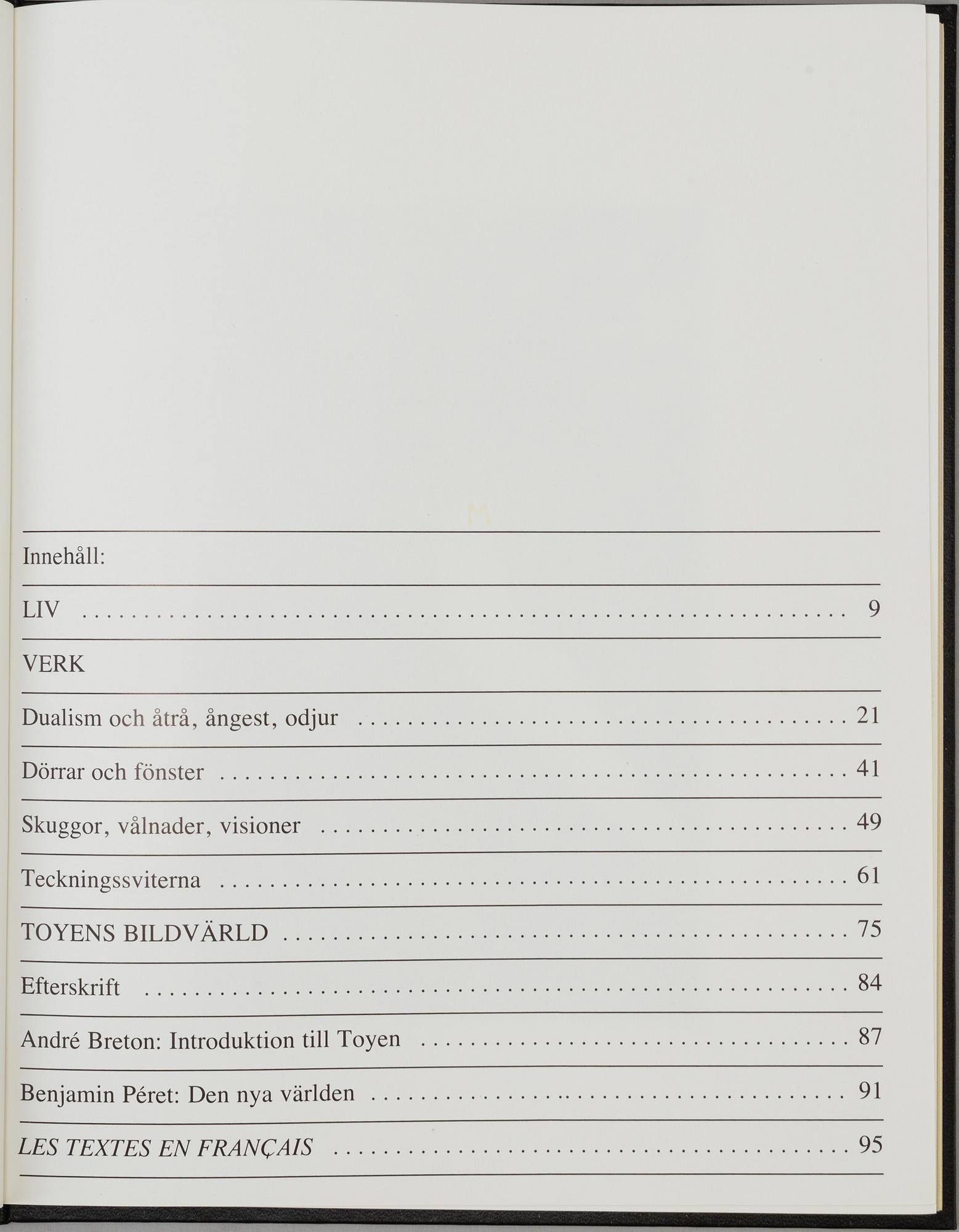 MARIE TOYEN, engraving, signed and numbered 68/75, and BOK,
"TOYEN", Ragnar von Holten.