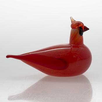 Oiva Toikka, glass bird, signed O. Toikka Nuutajärvi.