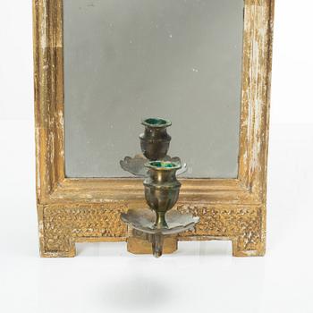 Mirror wall lamp, Gustavian, late 18th century.
