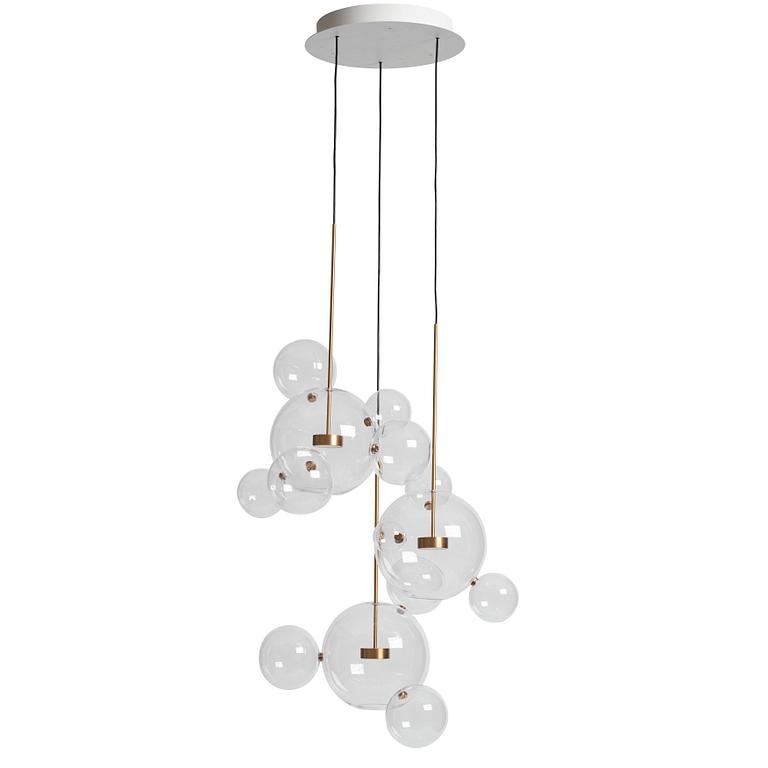 Giopato & Coombes, a "Bolle 14" ceiling lamp, Kalmar Werkstätten, for Svenskt Tenn, 2015.