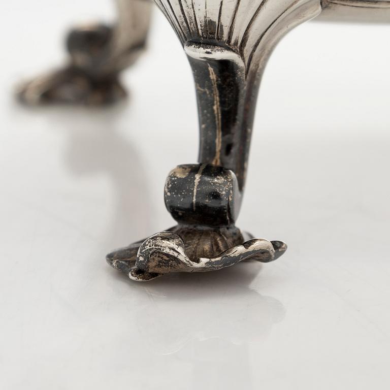 Såsbåtar, ett par, sterlingsilver, London 1700-tal.