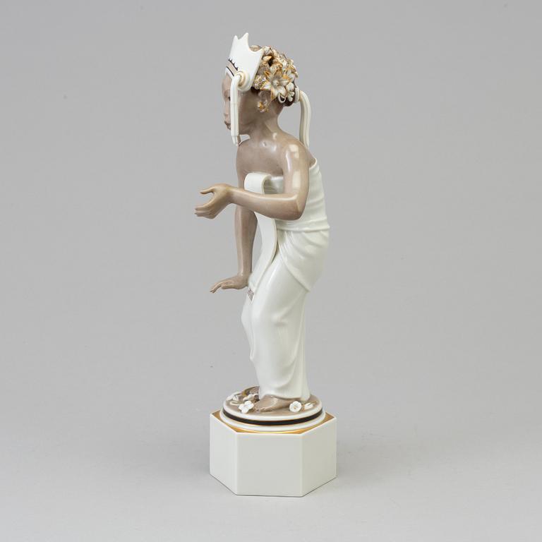 An Arno Malinowski porcelain figurine, 'Balinese dancer', for Royal Copenhagen, Denmark, 1940s.