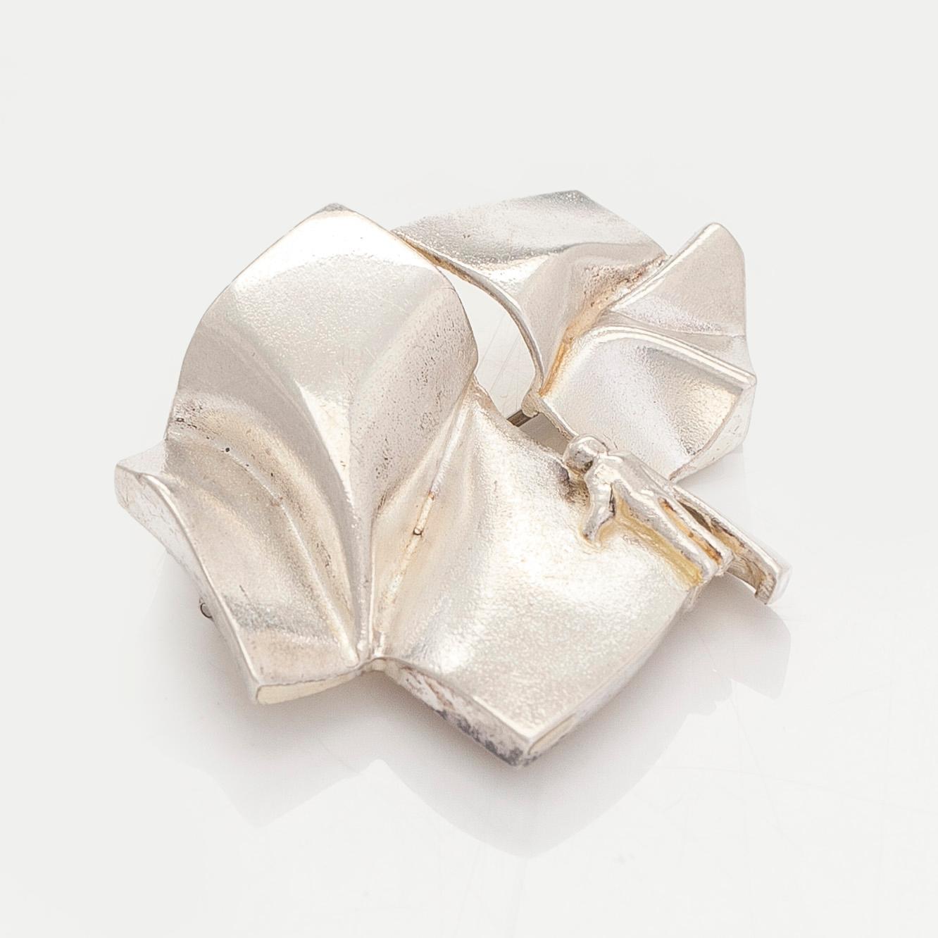 Björn Weckström, brosch "Främling på Io", sterling silver. Lapponia 1980.