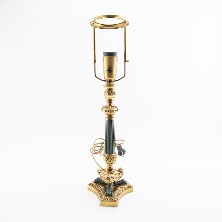 Table lamp, Empire style, mid-20th century.