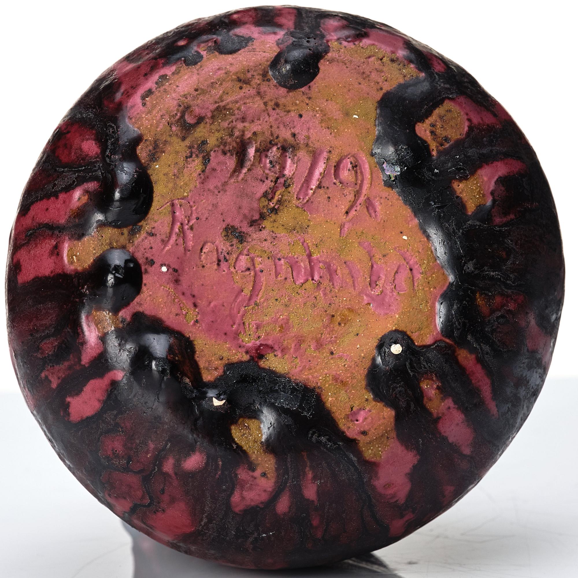 Ragnhild Godenius, a stoneware vase, her own workshop, Stockholm, Sweden 1919.