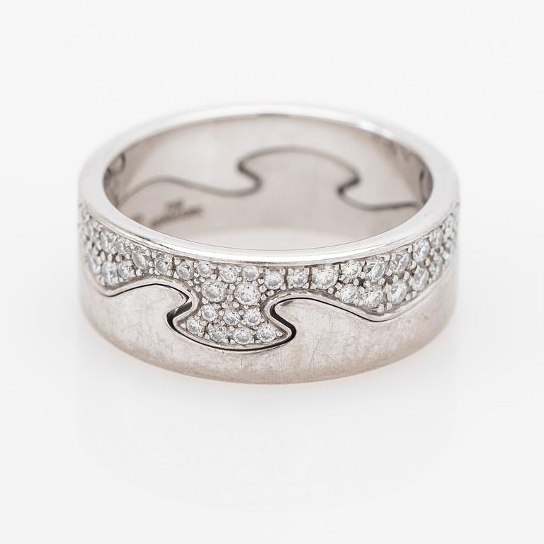 Georg Jensen, ring, "Fusion", 18k white gold with brilliant-cut diamonds.