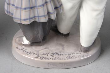 FIGURINER, 4 st, porslin, Bing & Gröndahl samt Konglig dansk.