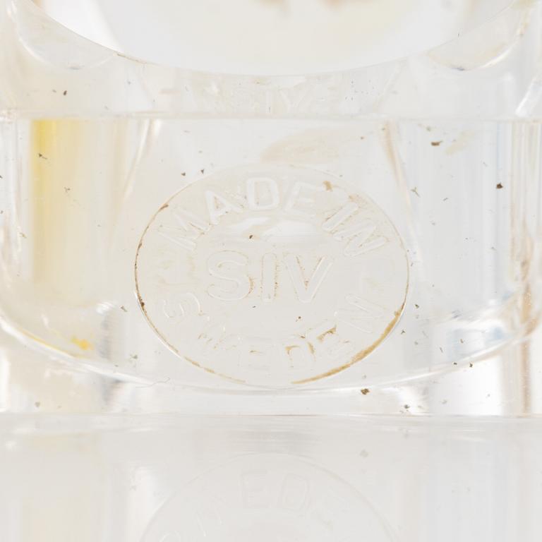 Siv Lagerström, tre ringar, akrylplast, 1970-tal.