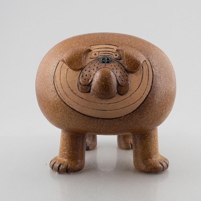 Lisa Larson, "Bulldog Maxi", skulptur, stengods, Gustavsberg, efter 1972.