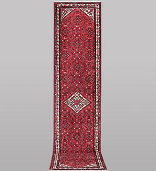 A runner carpet, Hosseinabad, ca 393 x 82 cm.