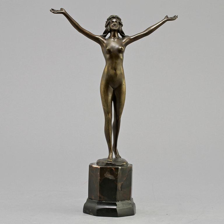 SKULPTUR, brons, Hans Keck, sign.