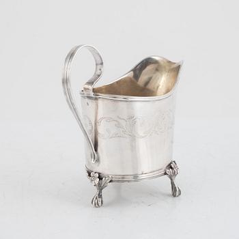 A Swedish silver late Gustavian creamer, mark of Pehr Blomert, Gävle 1814.