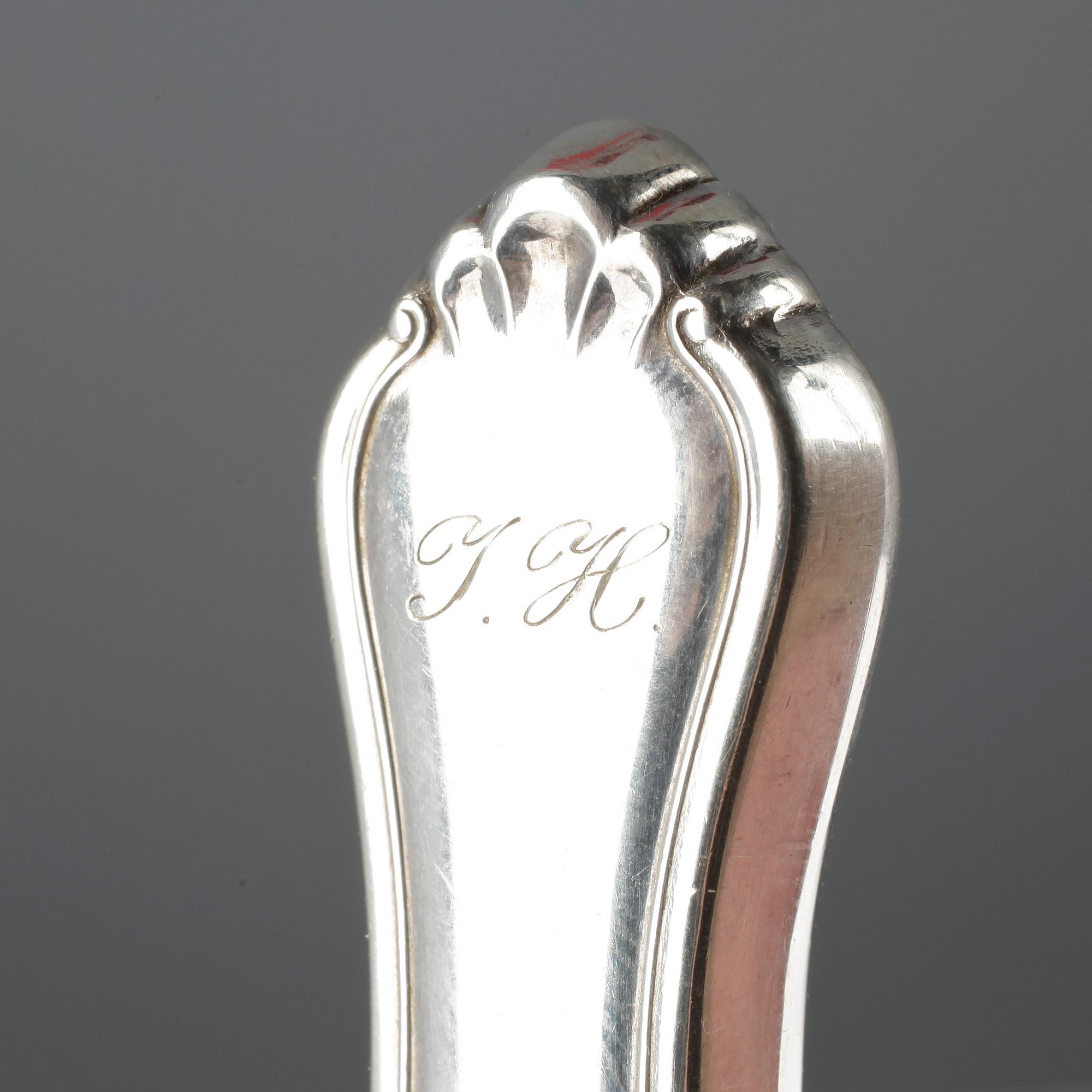 KNIVAR, 12 st, silver, mestadels Johannes Siggaard, Danmark, 1937.