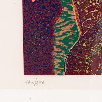 Enrico Baj, färgserigrafi, signerad 173/250.