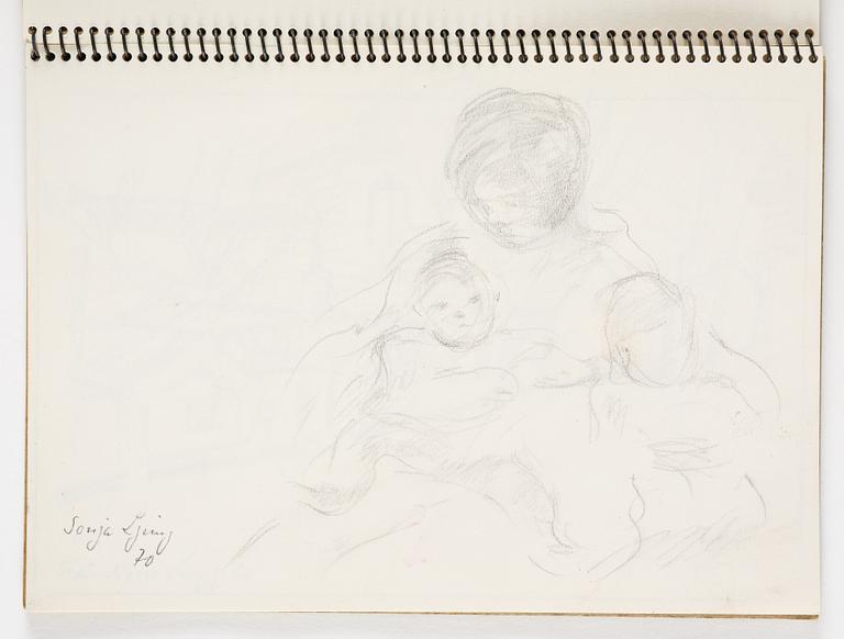 Lotte Laserstein, 4 skissböcker med blyertsteckningar.