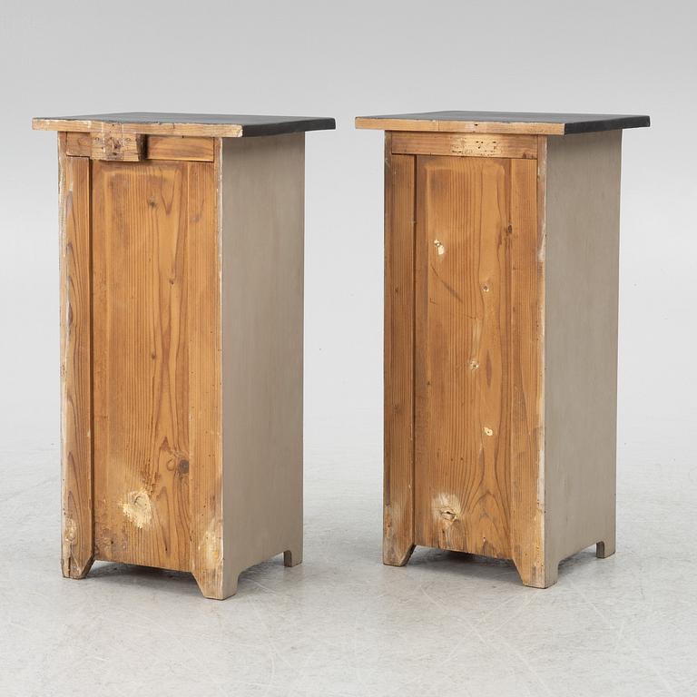 A pair of bedside tables, early 20th Century.