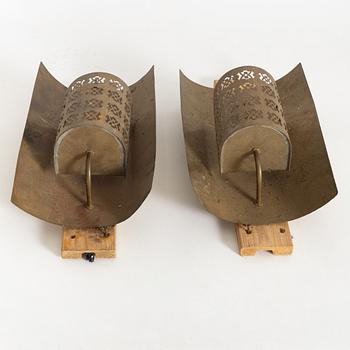 Vägglampor, ett par, 1900-talets mitt.