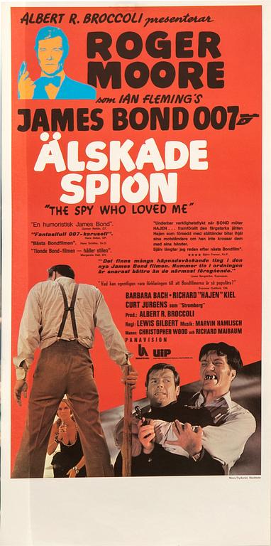 Filmaffischer, 3 st, James Bond.