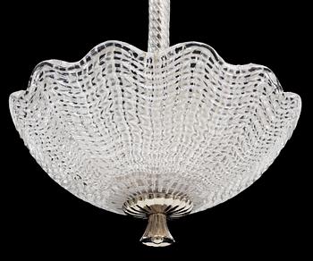 TAKLAMPA, glas, omkring 1900-talets mitt. H 55.