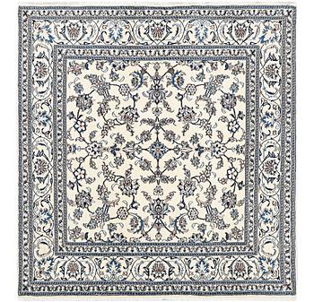 Matta, Nain, part silk, ca. 204 x 196 cm.