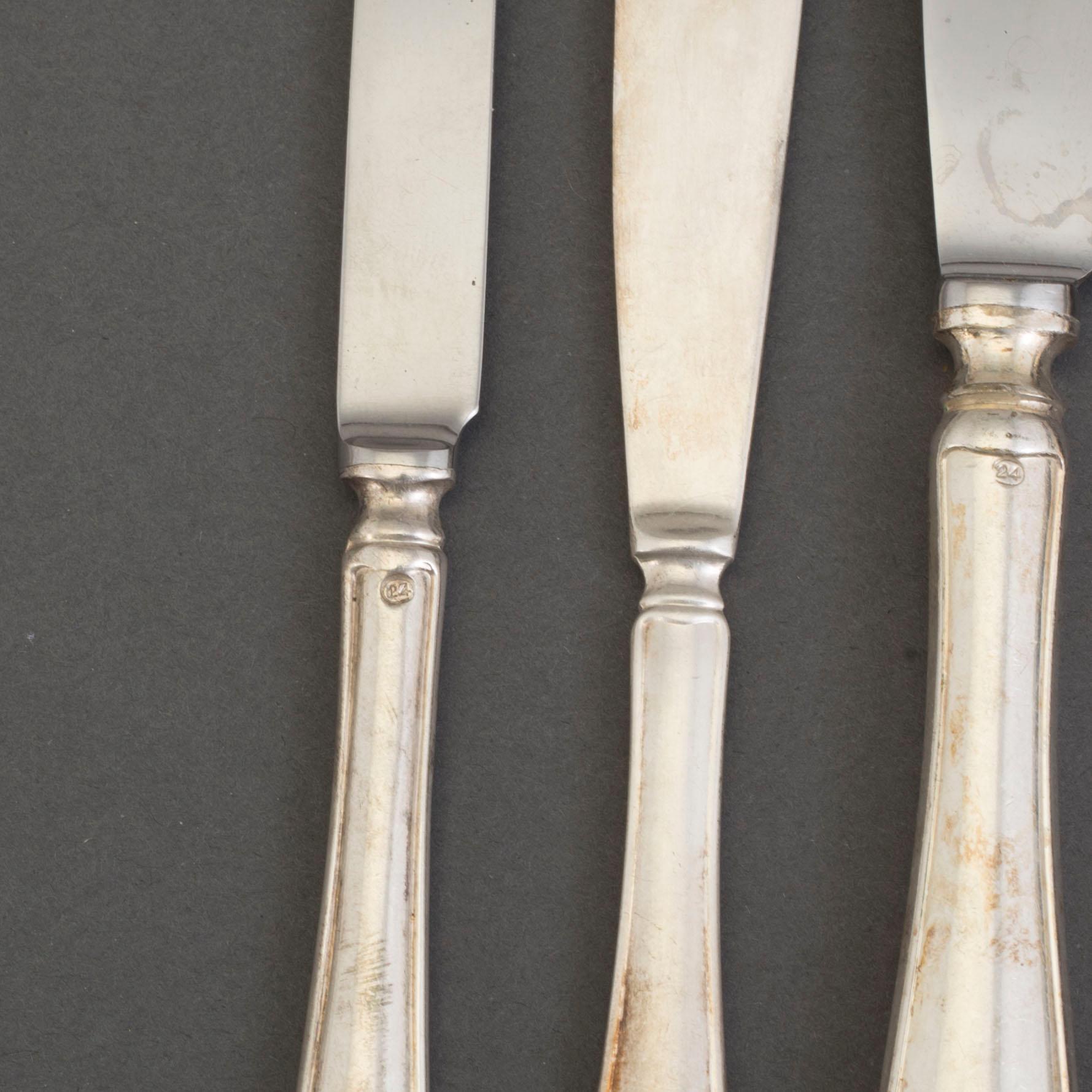 BESTICK, 94 delar, silver, Svensk spets, bland annat GAB, 1910-tal.