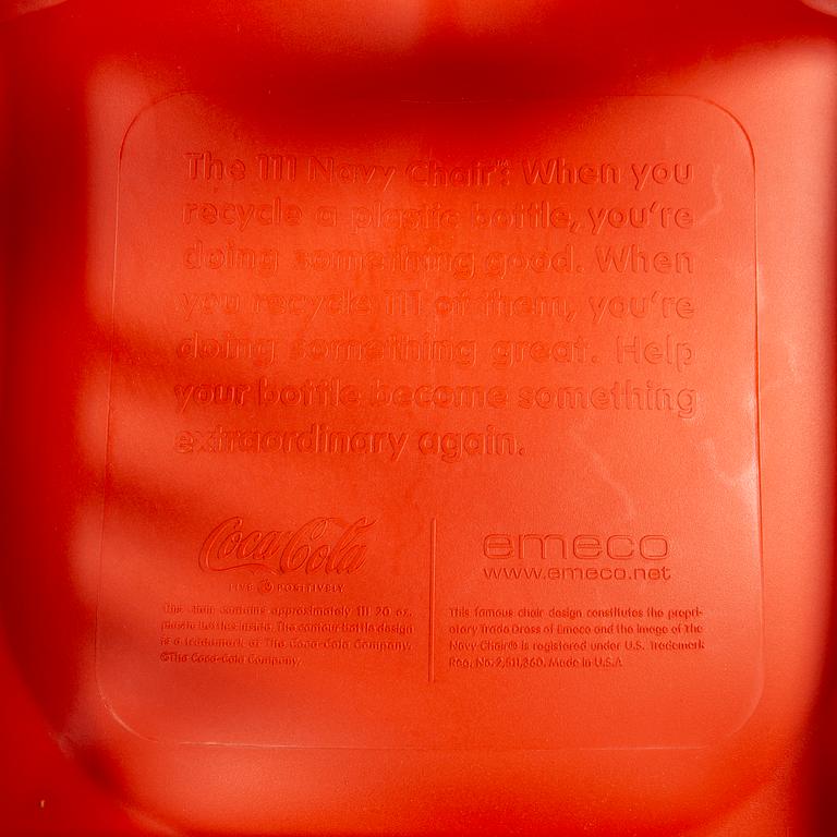 Chairs, 6 pcs, "111 Navy Chair", Emeco & Coca-Cola. USA 21st century.
