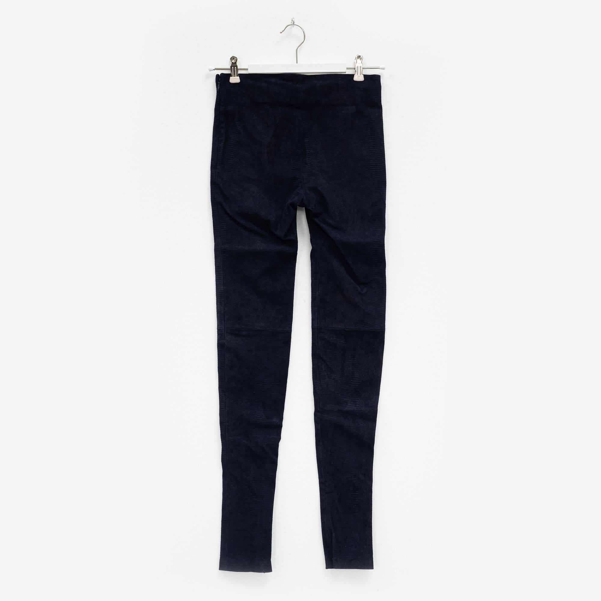 Balenciaga, a pair of leather trousers, size 36.