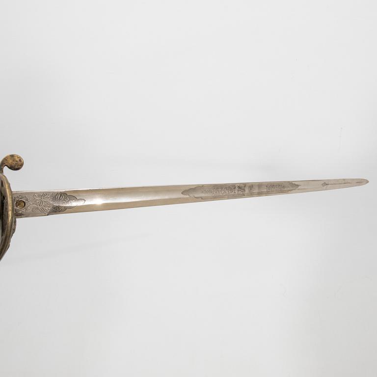 Sabel, brittisk m/1822 för officer, med balja.