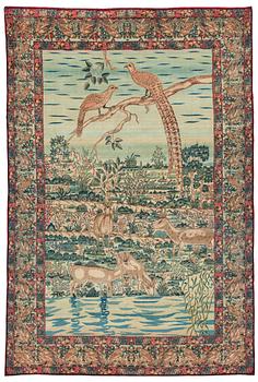 RUG. Antique/semi-antique Kerman Laver Figural. 216,5 x 151,5 cm.