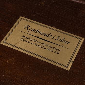 SAMLARMEDALJER, 50 st, sterlingsilver, "Rembrandt i silver", Franklin Mint AB, 1974.
